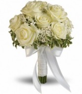 White Roses  Wedding Bouquet
