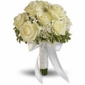 White Roses Bridal Bouquet