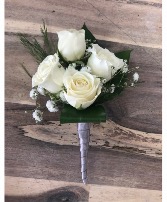 White Roses with grey accent 