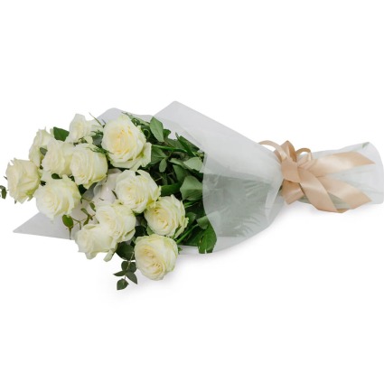 White Roses Wrapped 