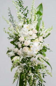White Serenity Standing Spray Standing Spray