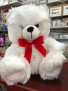 White Sitting Teddy Bear 