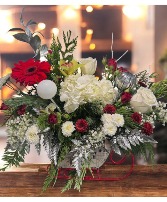White Sleigh Vase arrangement 
