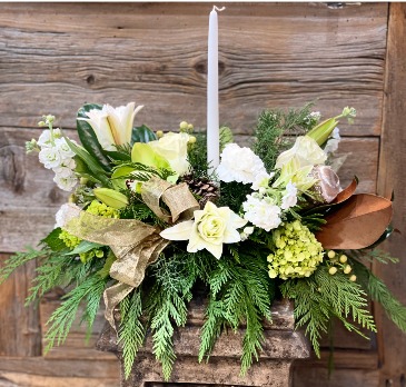 White Snow Christmas Centerpiece   in Toronto, ON | PERCY WATERS FLORIST