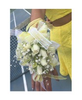 White Spray Rose Corsage 