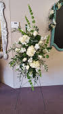 White Standing Spray Funeral Flowers