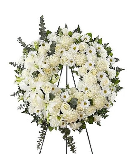 White Standing Wreath 