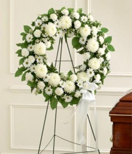 White Standing Wreath 