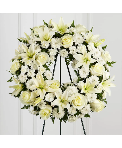 White sympathy wreath  