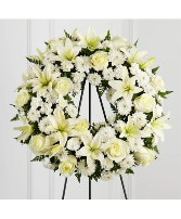 White Sympathy wreath  