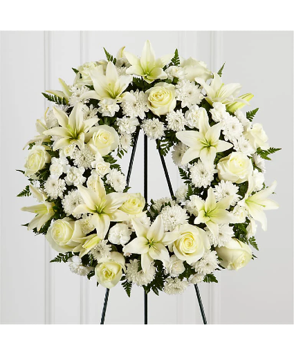 White Sympathy wreath  