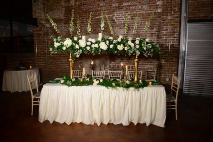 White Table Centerpiece  Wedding 