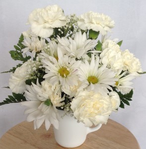 White Teacup Flower Arrangement