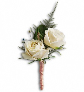 White Tie Boutonniere in Fort Worth, TX | DARLA'S FLORIST