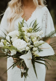 White Tropical Bridal Bouquet 