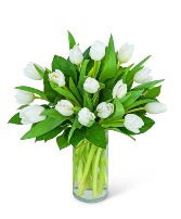 White Tulips Flower Arrangement