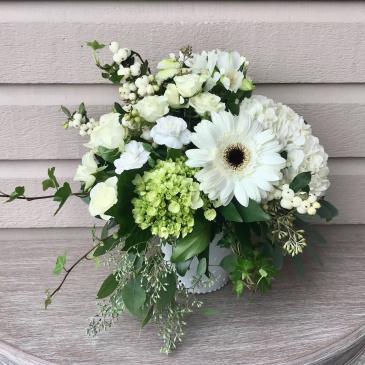White Vase Arrangement in Surrey, BC | Hunters Garden Centre And Flower Shop