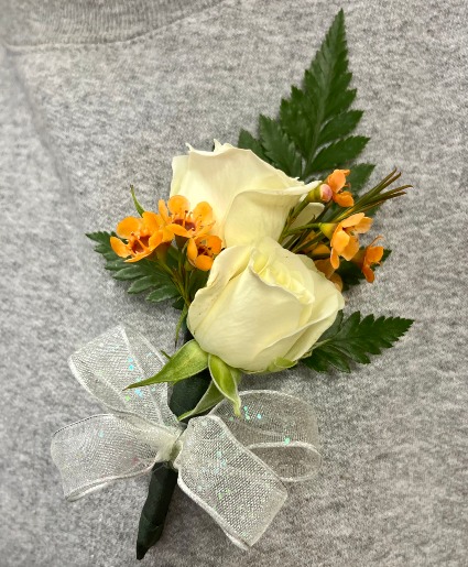 White Whimsy Boutonniere