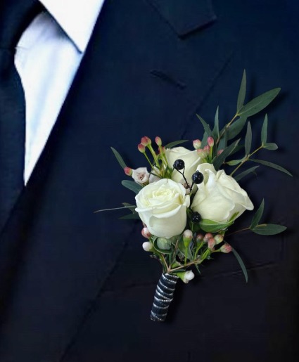 White Whisper Boutonniere 