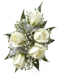 White Whispers Corsage Fresh Flowers