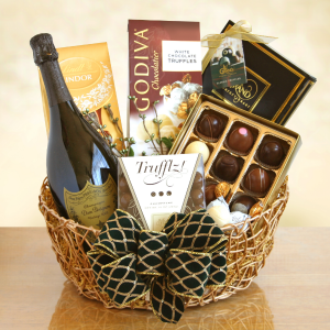 White Wine & Chocolate Gift Basket  Wine & Chocolates 