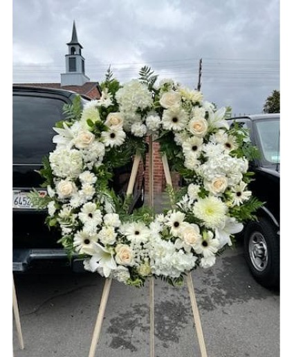 white wreath All