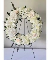White Wreath Display 