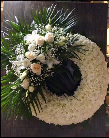 White Wreath Funeral Wreath