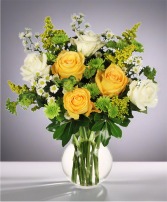 White & Yellow Roses 