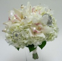 whites orchids wedding