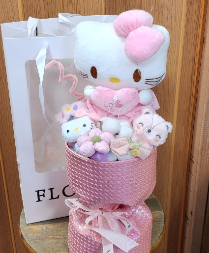 Who Loves Kitty Plush Bouquet