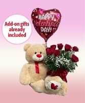 Whole Lotta Love! Valentine's Day arrangement with gift
