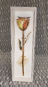Wicked Striped Gold Dipped Rose