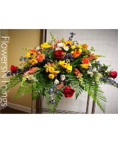 Wild Flower Garden Casket Spray