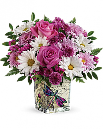 wild flower in flight standard vase