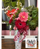 Wild for You! Floral bouquet in our leopard print cup.