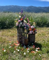 Wild Garden Mix Log Bouquets