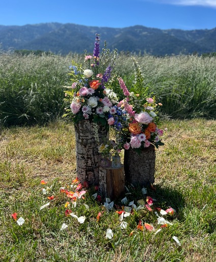 Wild Garden Mix Log Bouquets