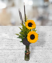Wild Sunflowers and Duck Vase FHF-FD641 Local availability only
