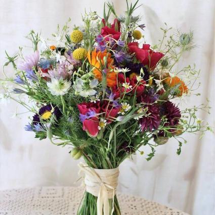 wild flower arrangements for weddings