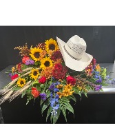Wildflower Cowboy Casket Spray