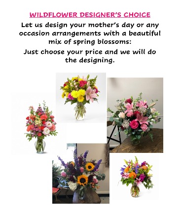 Wildflower Designer's Choice Fresh Flower Arrangement in Brenham, TX | Sunny Day Blossoms Design Studio