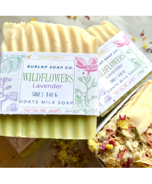 “Wildflowers” Lavender Goats Milk Soap 