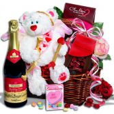 Will You Be My Valentine Basket Gift Basket