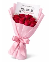 Will you be my Valentine?  Hand tied Bouquet