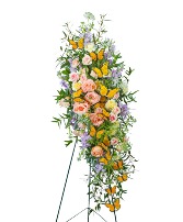 Wind Beneath My Wings Standing Spray Sympathy Arrangement