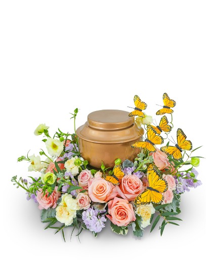 Wind Beneath My Wings Urn Surround Sympathy Arrangement