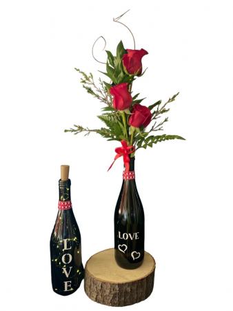 Wine Bottle Vase in Stratford, CT | Dawn's Secret Garden Wine Bottle Vase in Stratford, CT | Dawn's Secret Garden