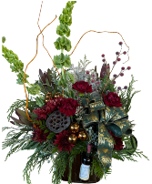 Wine Country Christmas  Designer's Choice Arrangement (with ornament)