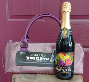 Wine purse with cork screw Wine purse